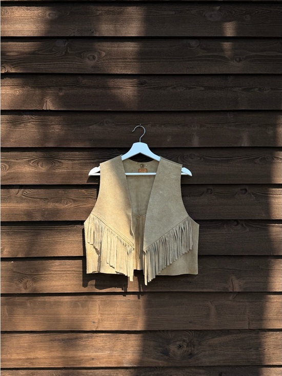 other Jackets & Blazers - Suede Fringe Vest - Tan Women's Vest